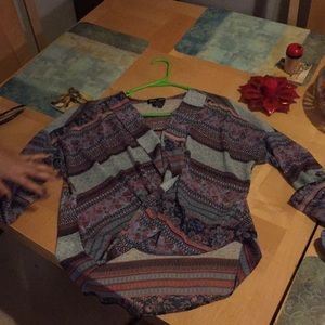 Silk button down dress shirt